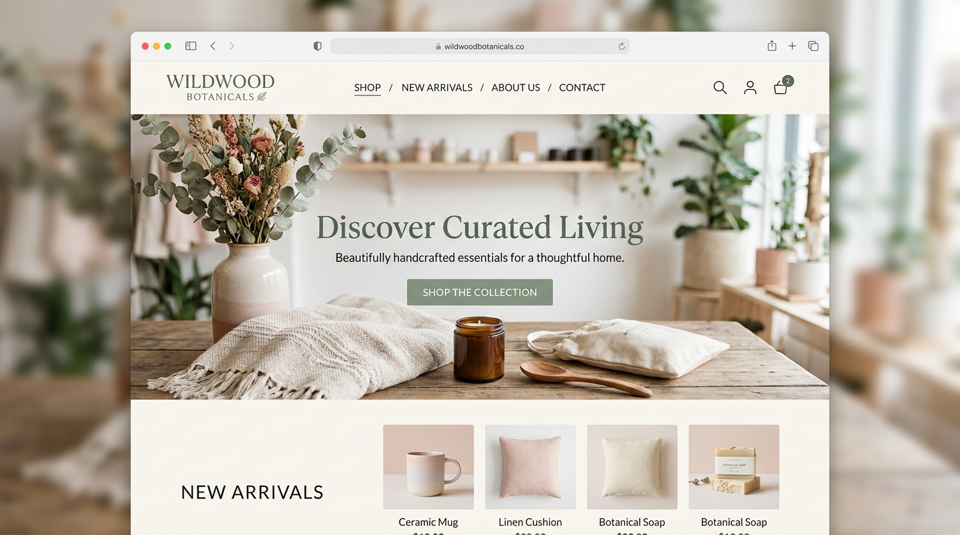 Boutique store website