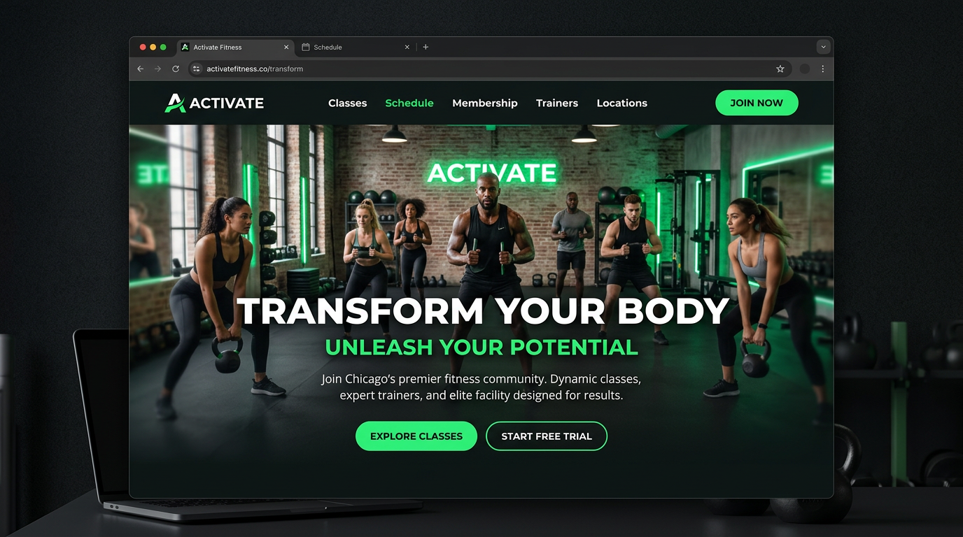 Fitness studio website